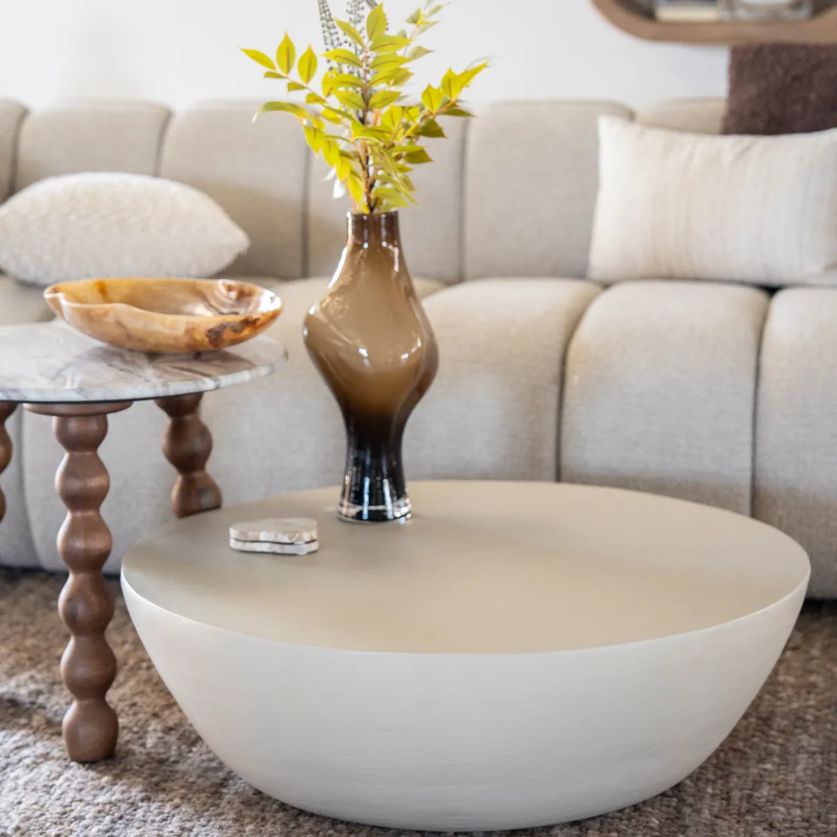 Canto large sofabord 80x80x25 cm jern taupe