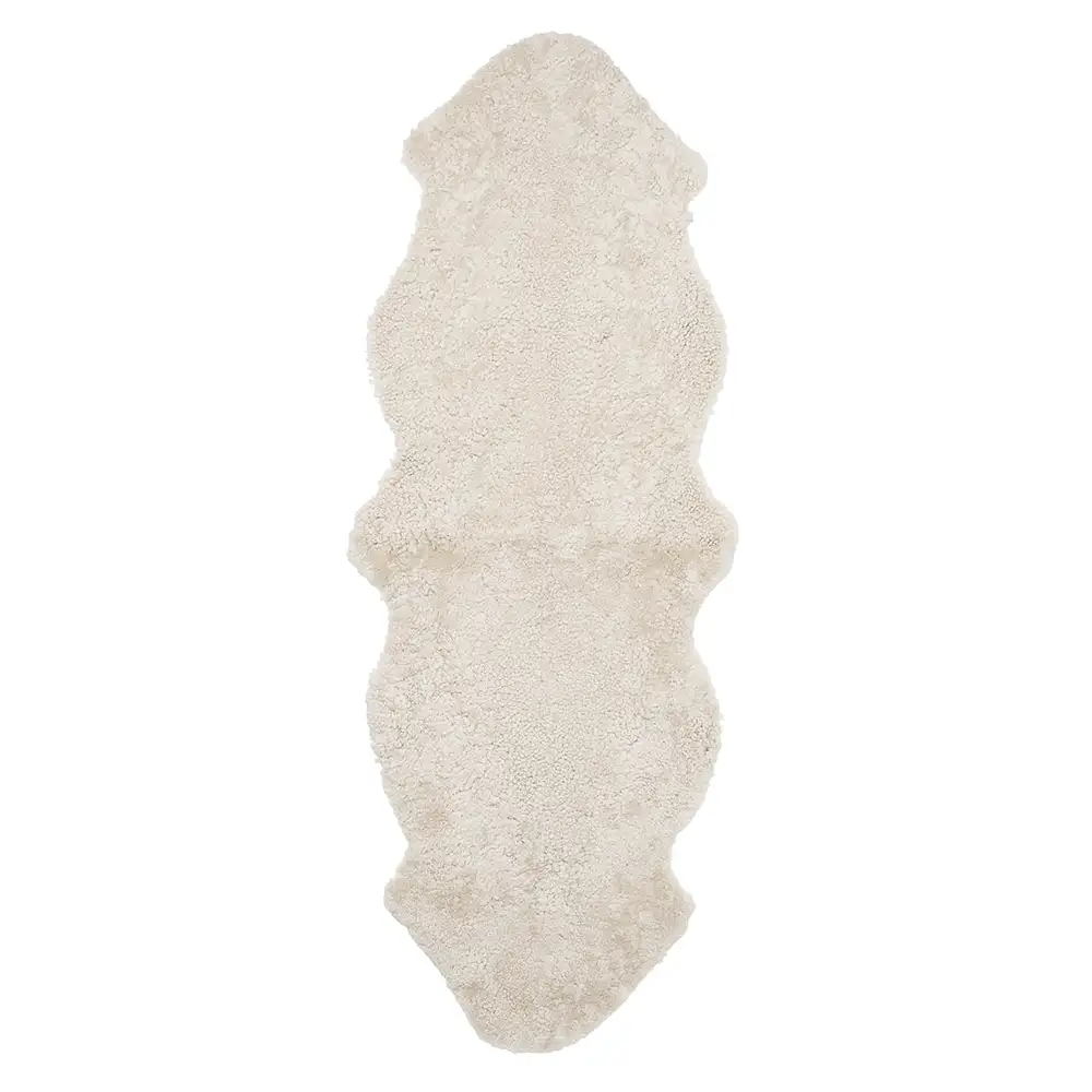 Skinnwille, Curly Saueskinn 60x180 cm Beige moonlight