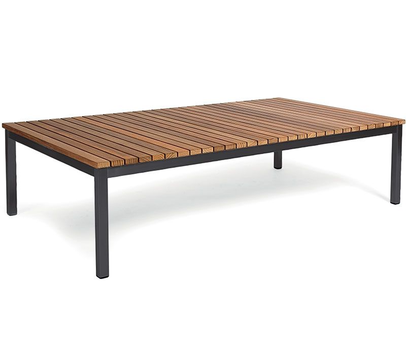Häringe salongbord 85 x 148 cm svart/teak Skargaarden