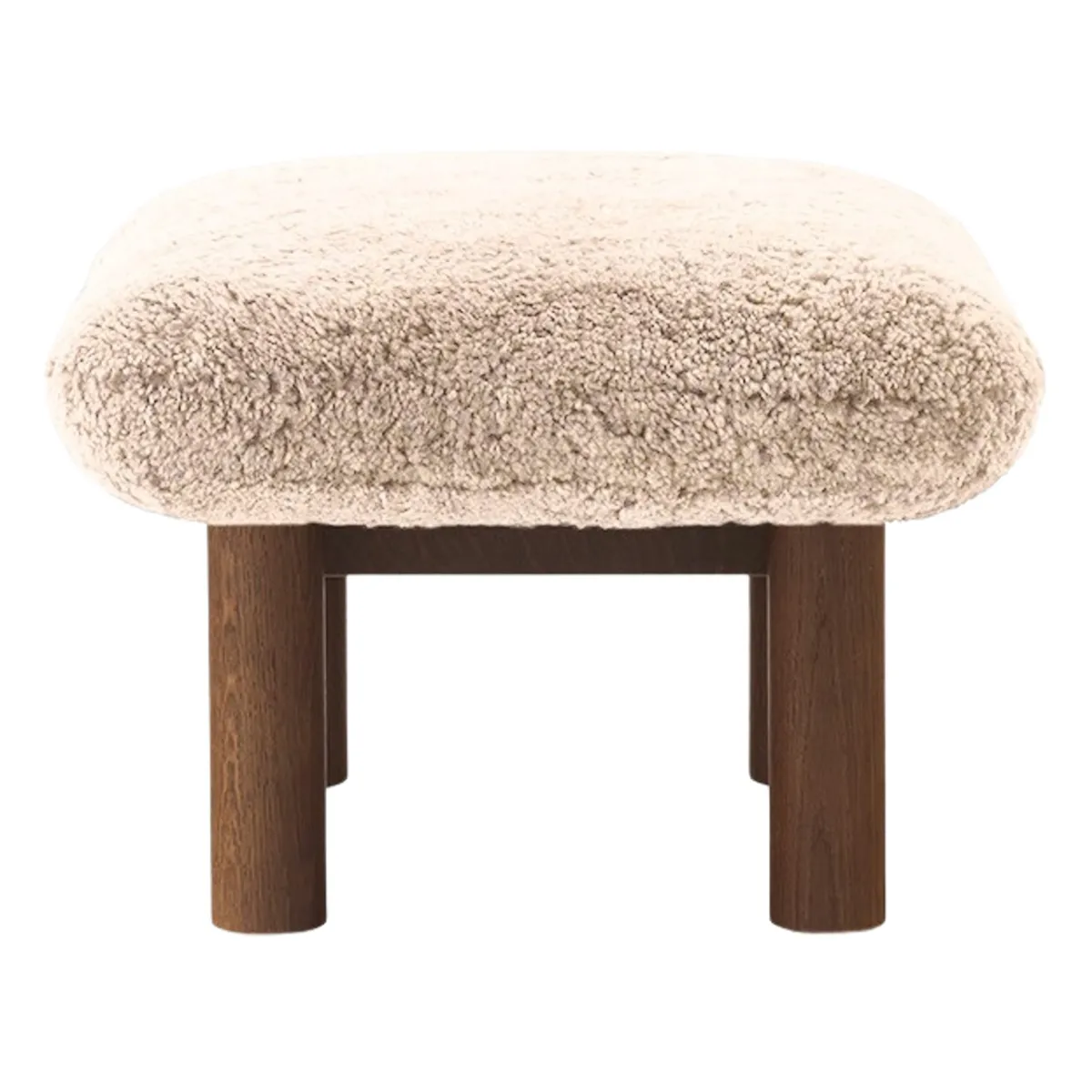 Brasilia krakk i mørkbeiset massiv eik, Sheepskin Nevotex Nature