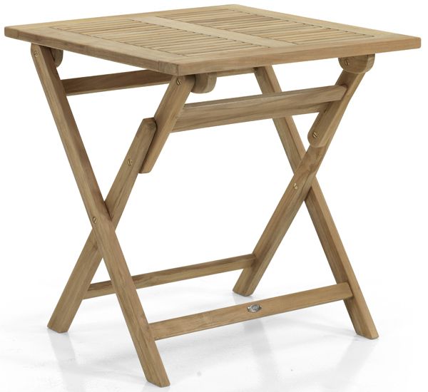 Turin klaffebord 70 x 70 cm teak Brafab