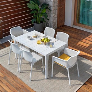 Rio Alu Spisebord 140//210x85 cm White