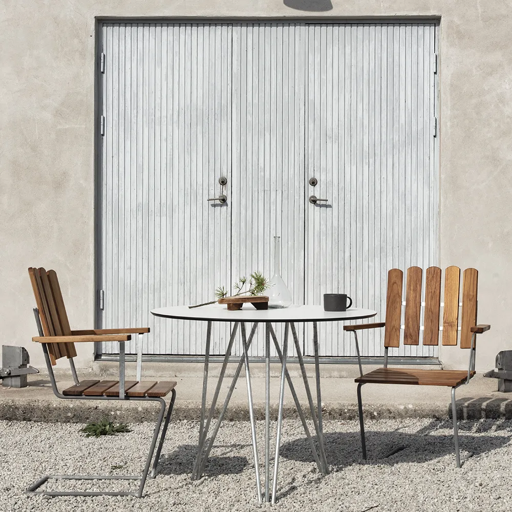 A2 Lenestol i oljet eik Grythyttan Stålmöbler