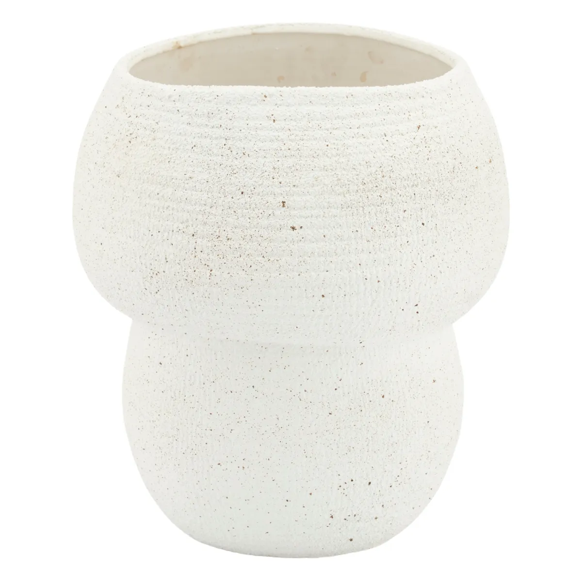 Grava small Vase 27,5x27,5x31 cm Leirtøy Off white