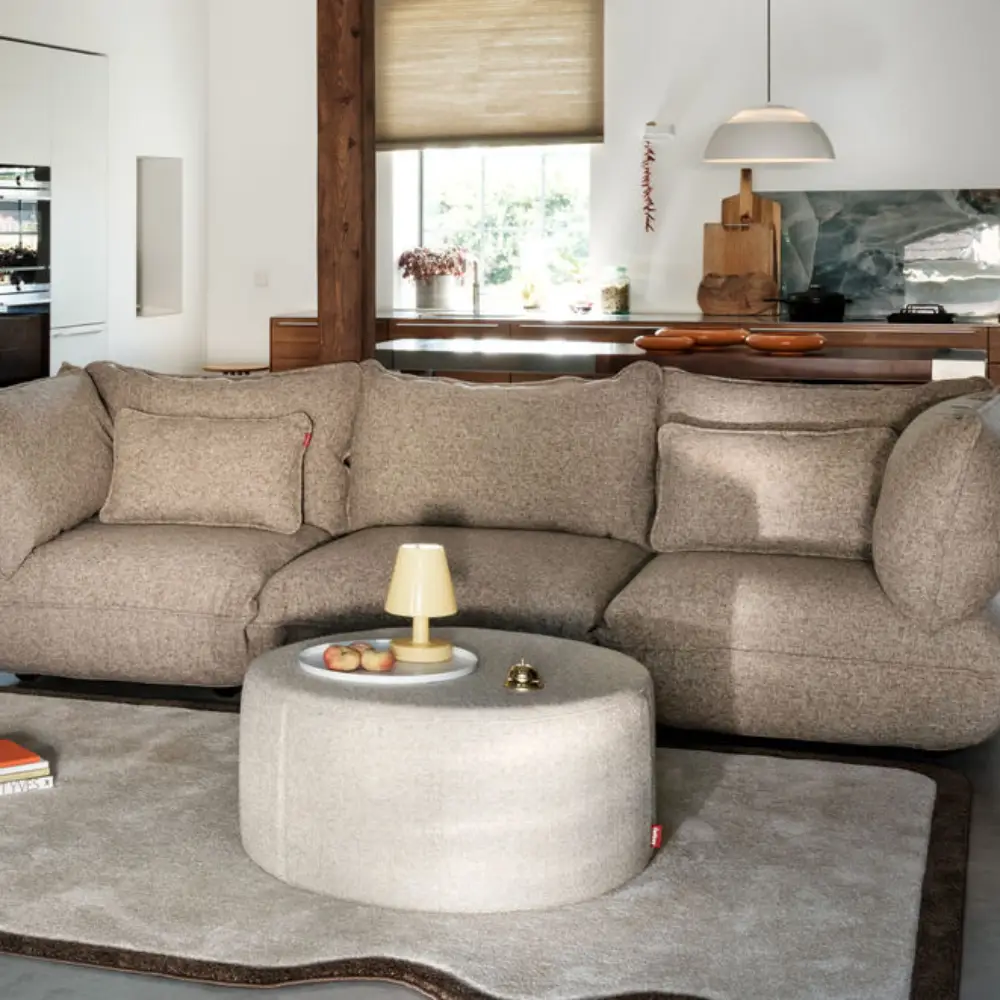 recycled puff pute boucle brown