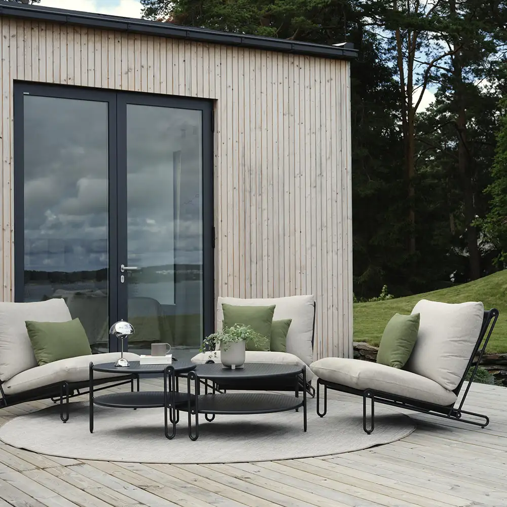 Blixt lenestol svart / Sky Grey Brafab