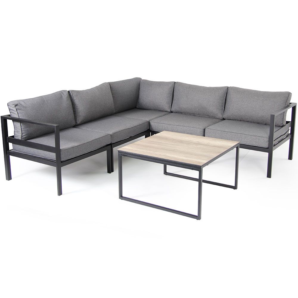 Leone hjørnedel Svart/Grå Aluminium