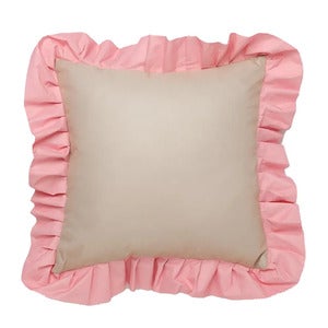 Pyntepute med volang 45x45 cm Beige/Rosa
