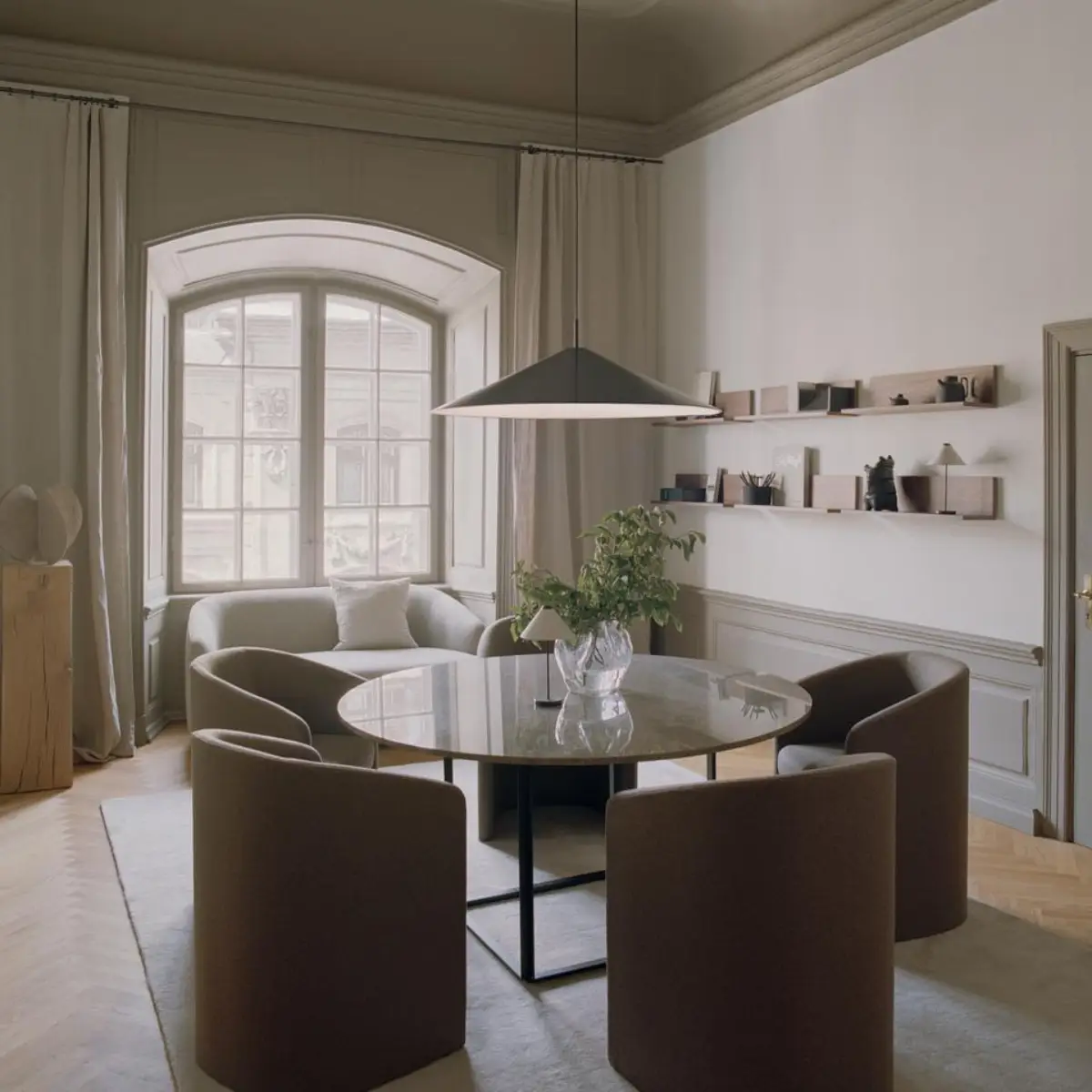 Florence Bordramme Stor Jern Svart