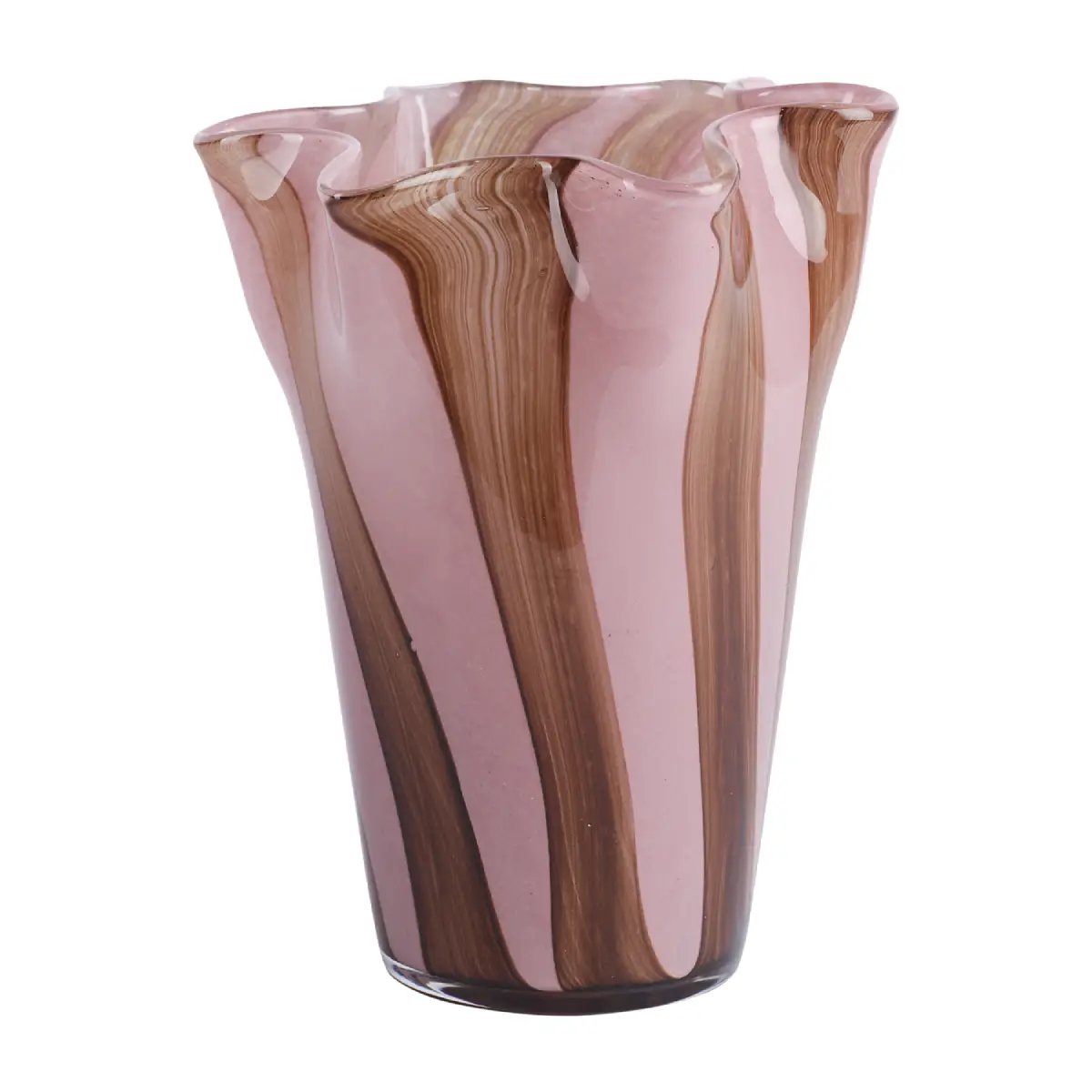 MIMOSA-vase rosa/brun