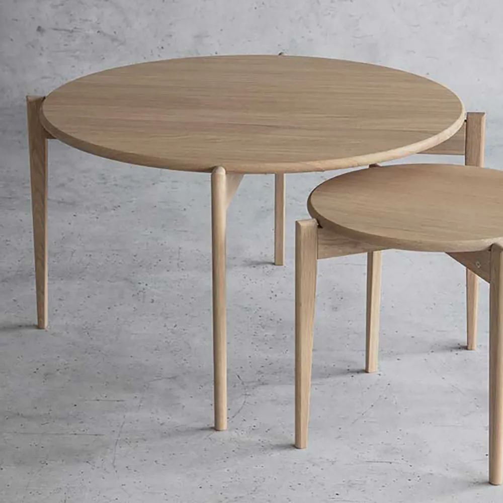 Tilia Sofabord Ø88 cm Hvitoljet eik