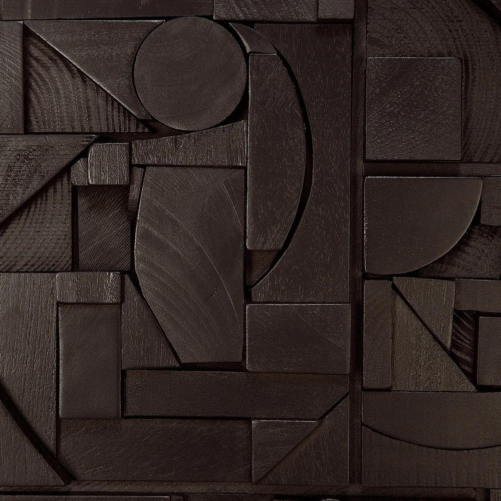 Bricks Veggdekorasjon 90x60 cm Svart