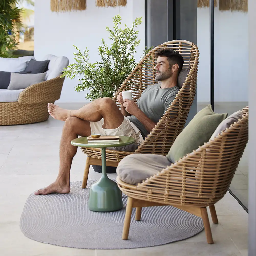 Sofabord i glasur 45 cm