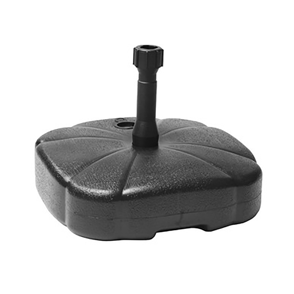 Parasollfot i svart plast  