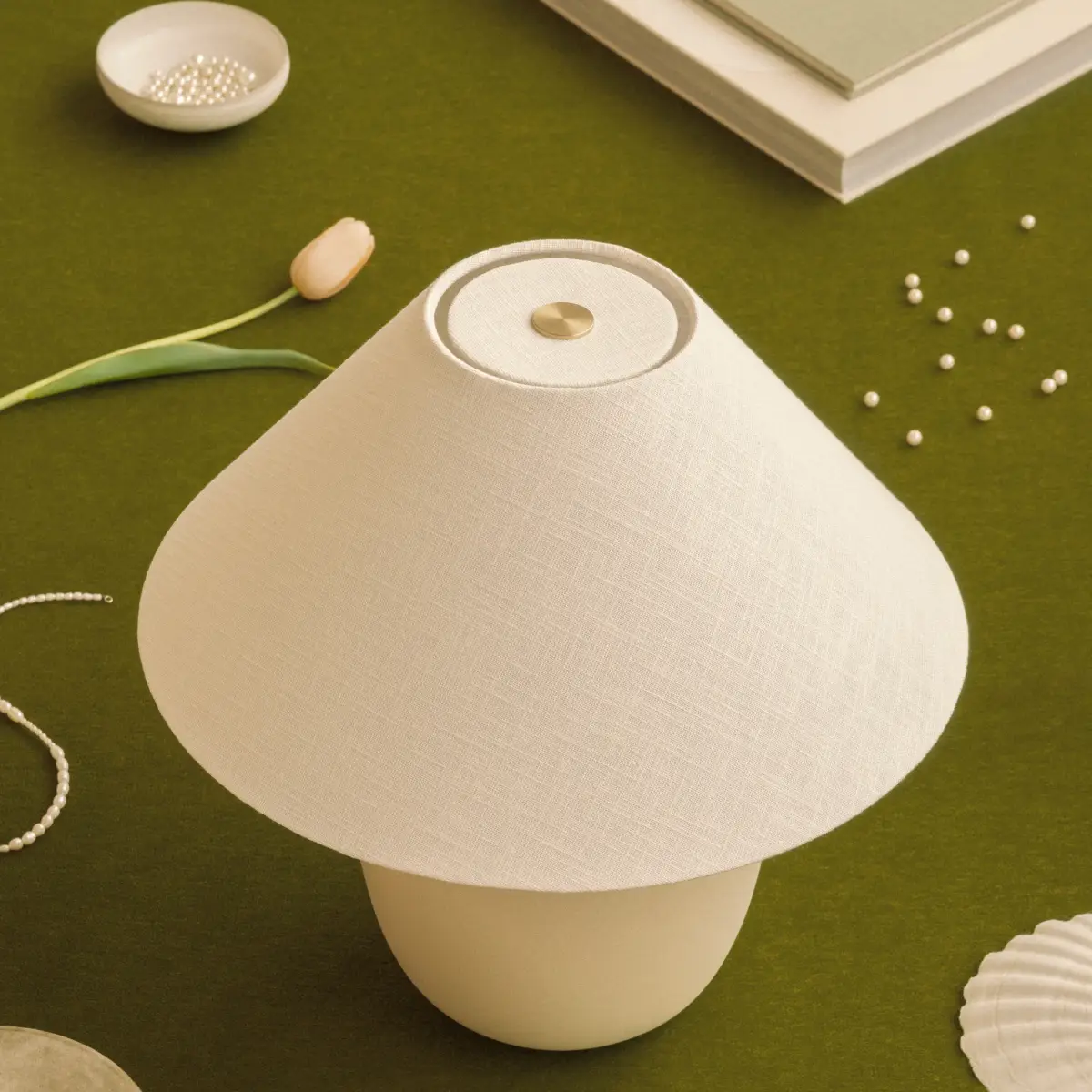 Torso bordlampe, sand - H37 cm