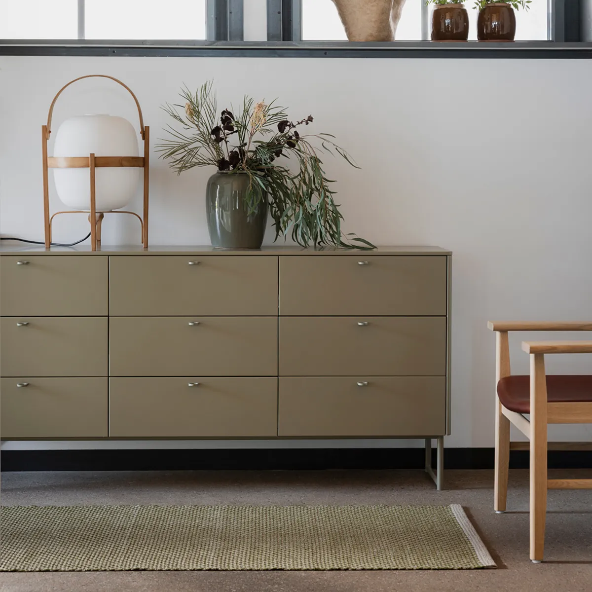 Vaskbar Plastmatte NILS Dark Olive 70x120 cm