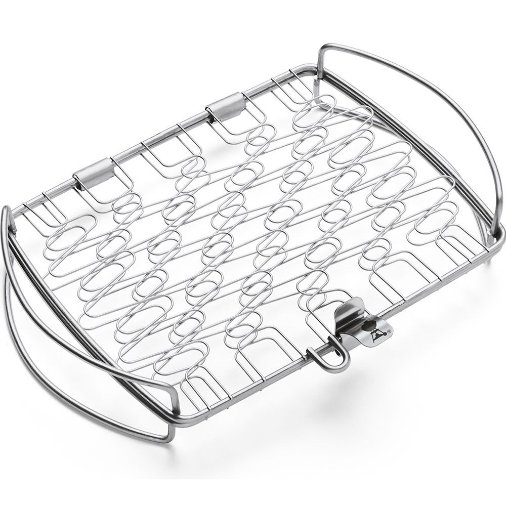 Grillkurv/Grillrist stor til fisk stål Weber
