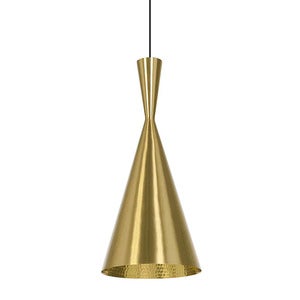 Beat Pendant Tall Brass LED