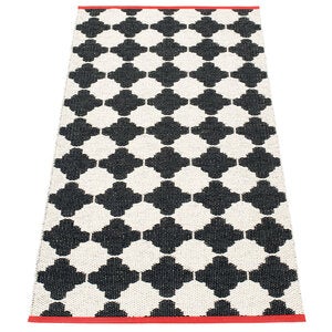 Marre matte 70x150 cm black / vanilla coral stripe 