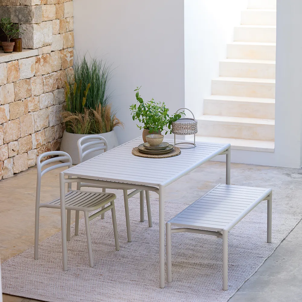 Bliss salongbord/benk Sand, aluminium