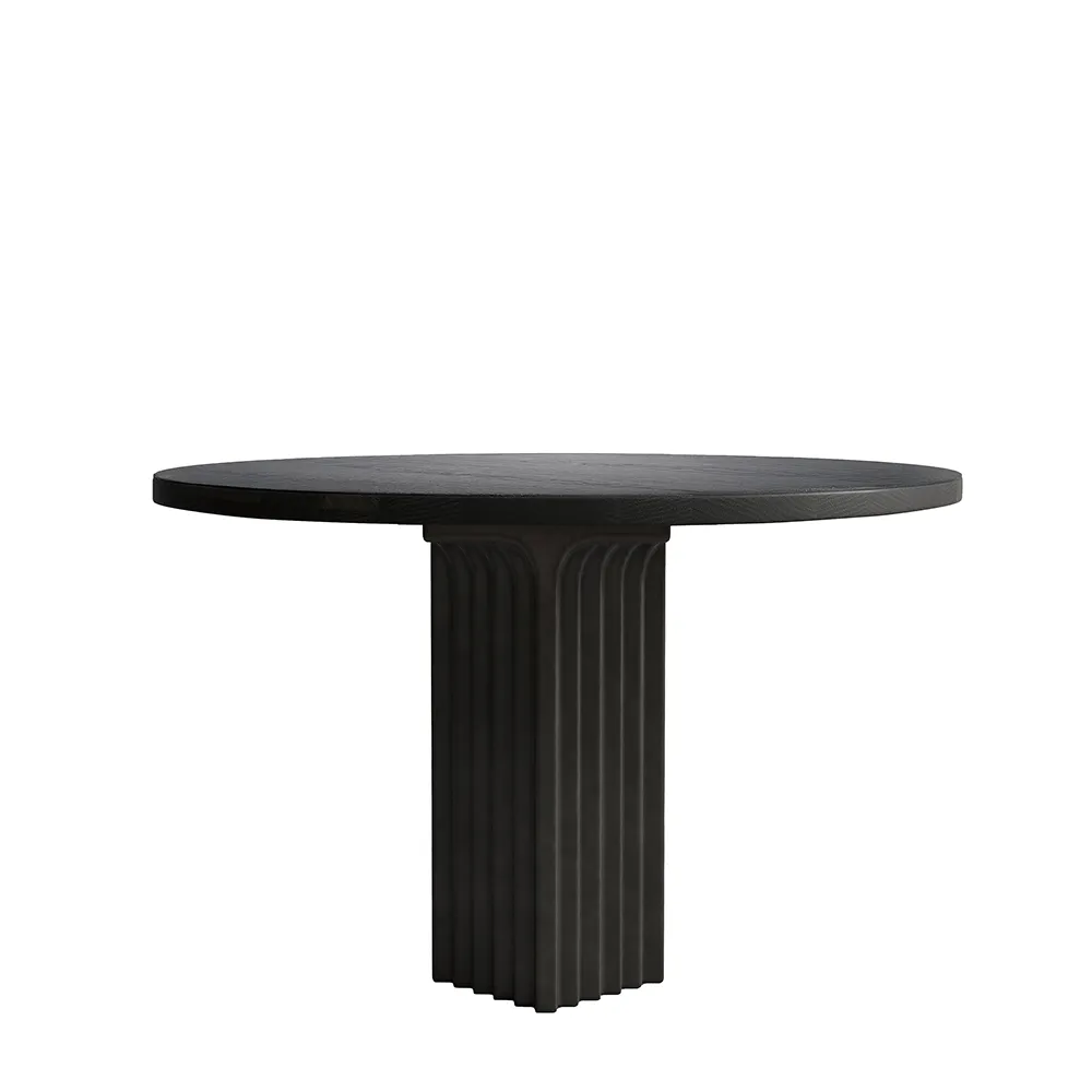 Arc Spisebord, Ø120 - Kaffe Sort Eik