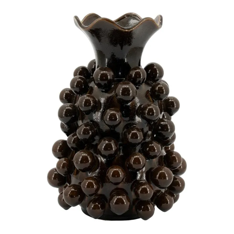 By-Boo, Viro Vase 28,3x28,3x39,7 cm Leirtøy Brun