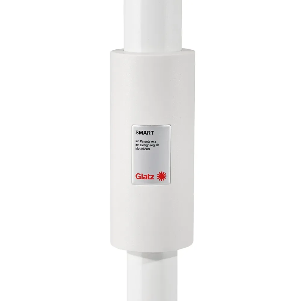 Smart parasoll 250 cm matt white Kat.5 800 Red Stripe