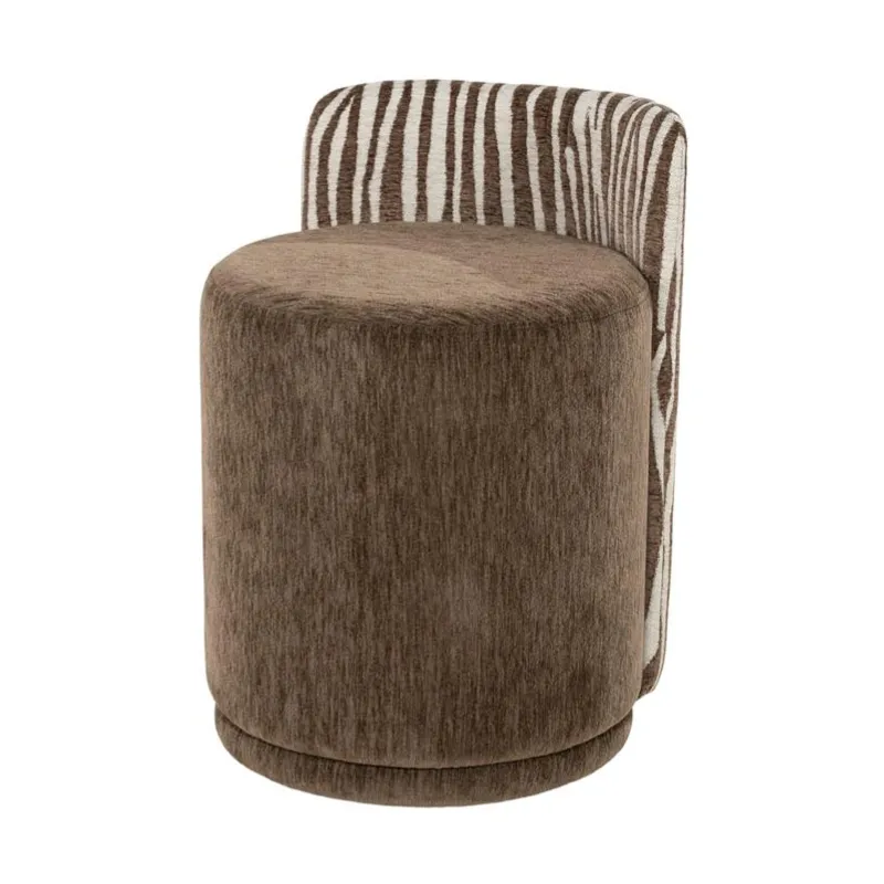 Marque 43x48x63 cm Stoff, Tre & Ijzer brown zebra