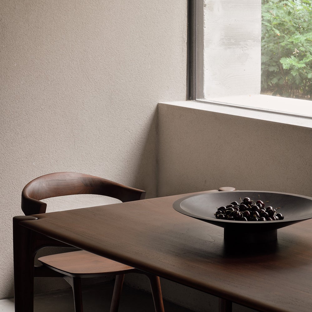 PI Spisebord 95x220 cm Brunlakkert teak