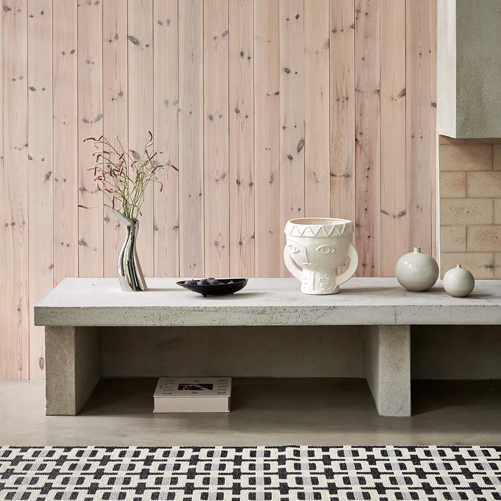 Tom teppe Black/Cream/Warm Grey 70 x 240 cm