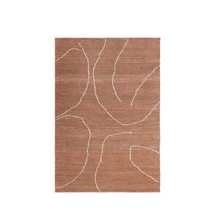 Håndvevd Teppe i Jute Gesso Terracotta 140x200 cm