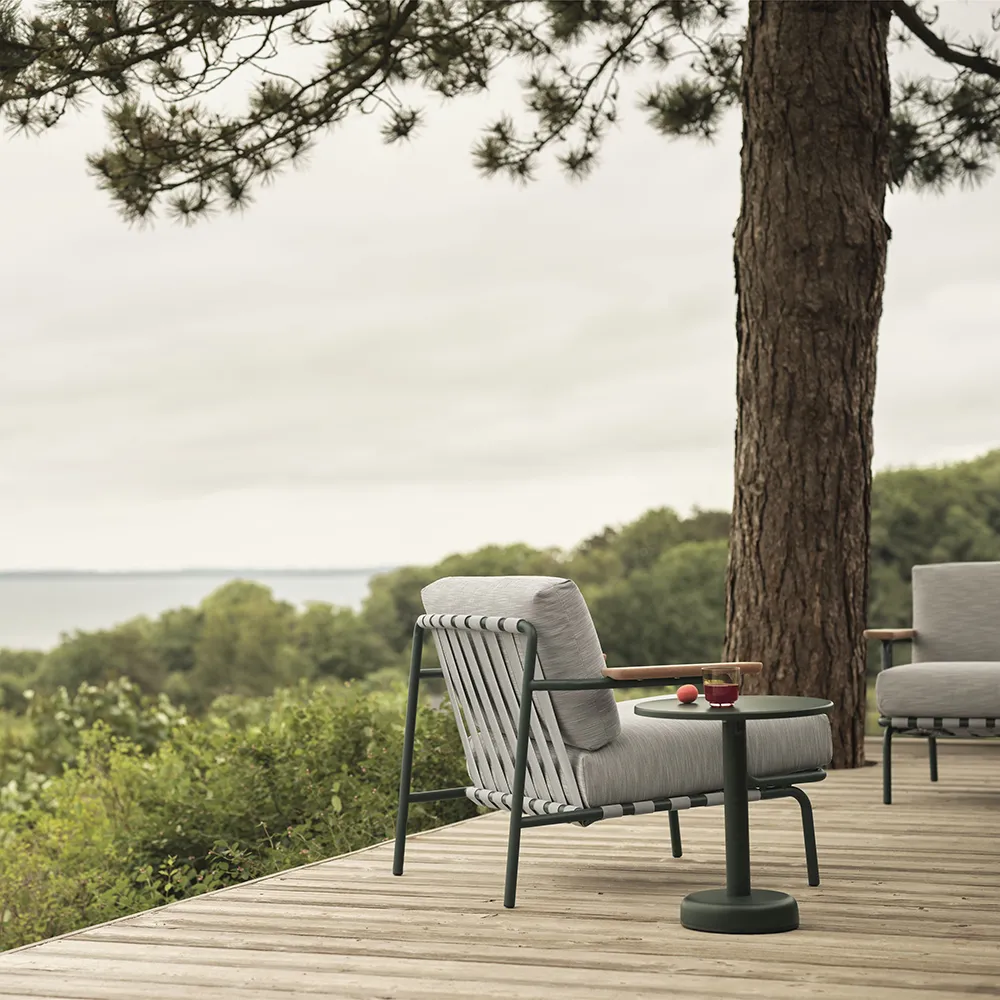 Linear Steel Salongbord Ø42 cm Anthracite Black 