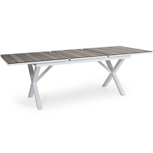 Hillmond uttrekkbart bord 100x166-226 cm hvit/natur