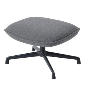 Doze Ottoman Swivel Base - Ocean 80 Anthracite Black