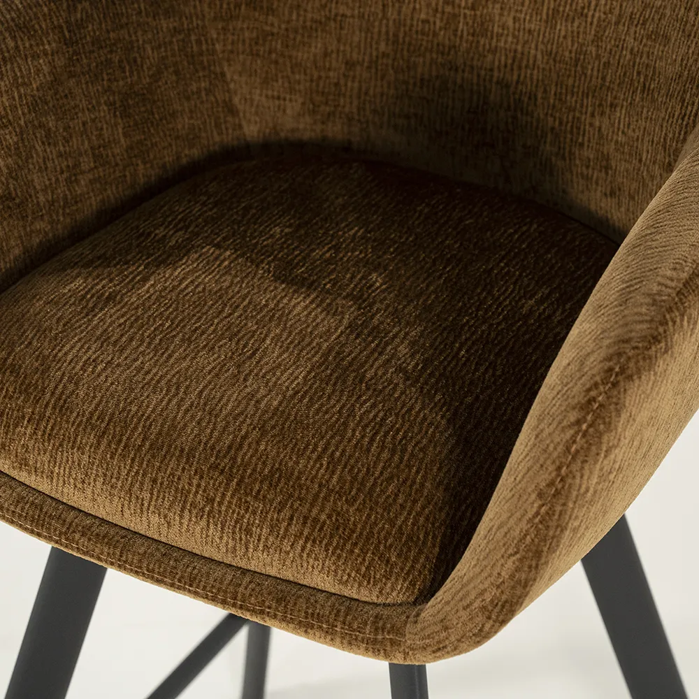 Bliss barstol med armlener - mustard