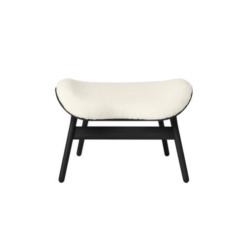 A Conversation Piece Ottoman Fotskammel Black Oak/Teddy White