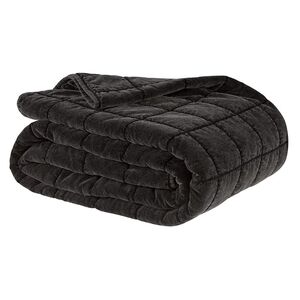 Posh sengeteppe 160X260 cm vasket svart