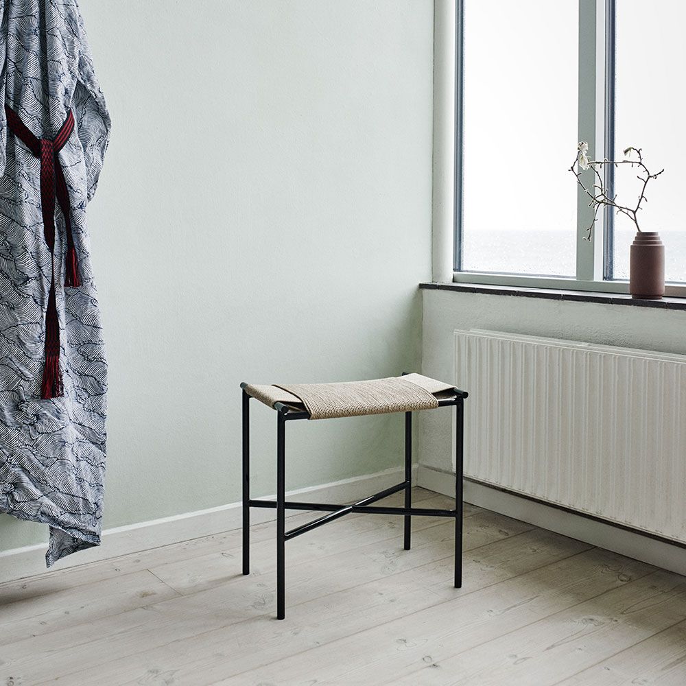Vent Stool svart/naturlig rotting