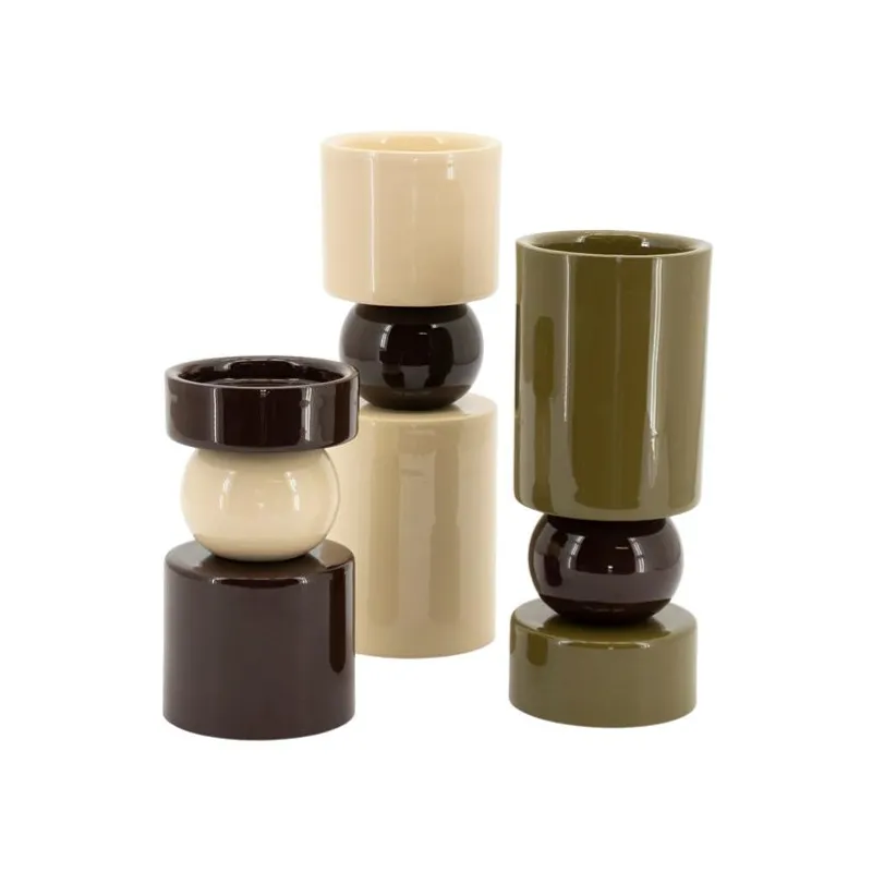 Shapix (set of 3) 9x9x15 cm Jern Multicolour