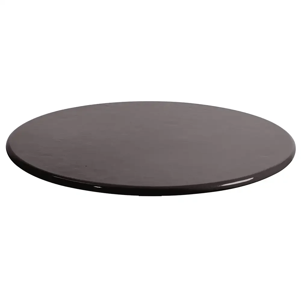 70 cm Bordplade lavasten glaseret sort 