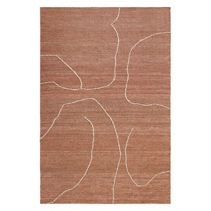 Håndvevd Teppe i Jute Gesso Terracotta 170x240 cm