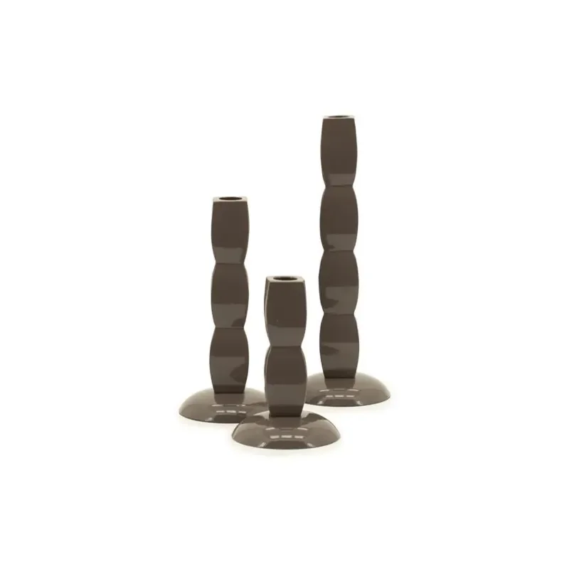 Prinz lysestake 10x10x28 cm / 10x10x21 cm / 10x10x15 cm aluminium taupe