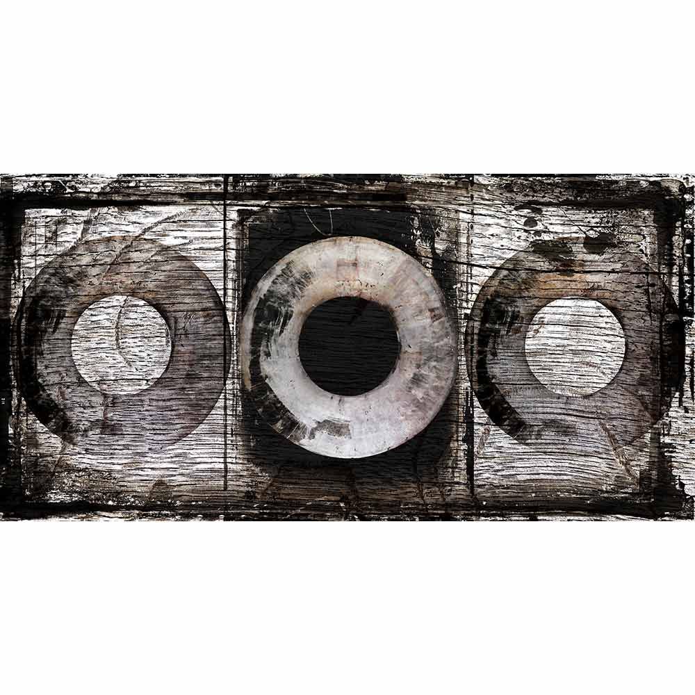 Veggdekor 3 Circles Brown 75 x 180 cm Artwood