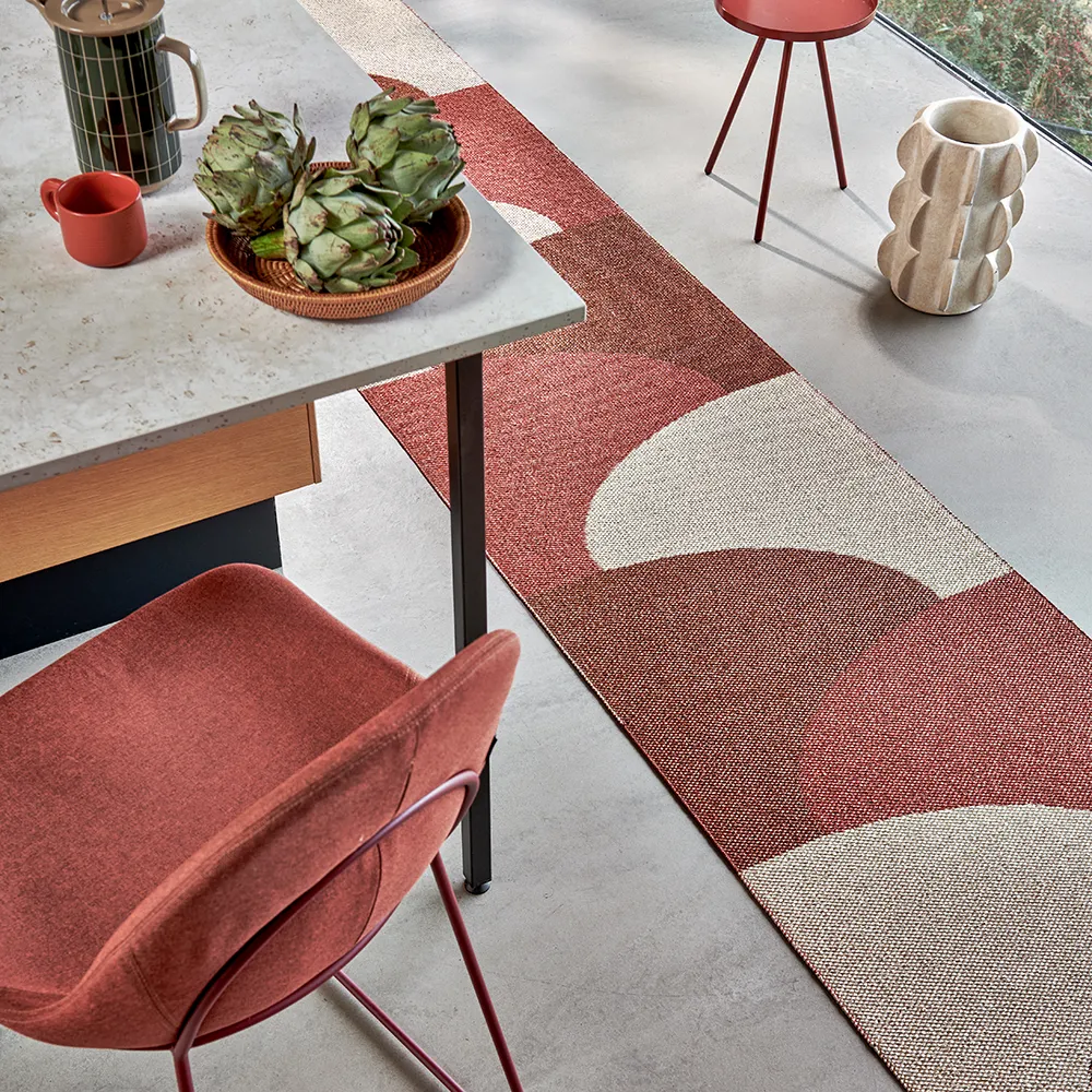 Hill teppe Brick/Rust/Cream 70 x 360cm