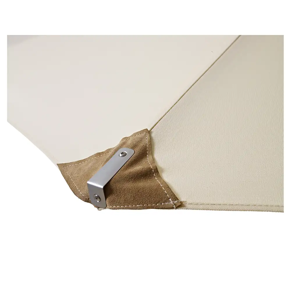 180 cm Balkon parasol hvid/teaktræ 