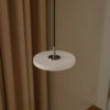 Asteria Micro Taklampe Ø15 cm Pearl White/Stål