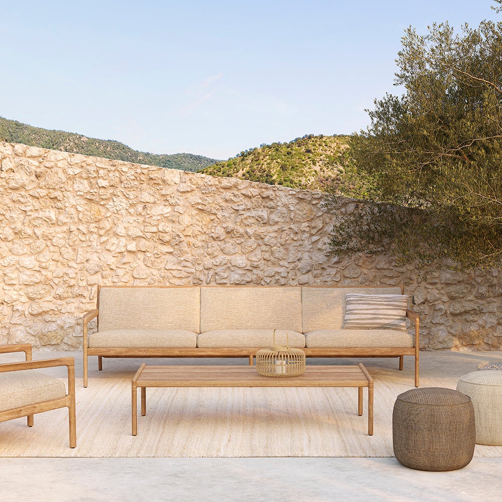 Jack 3-seters soffa Teak/Natural