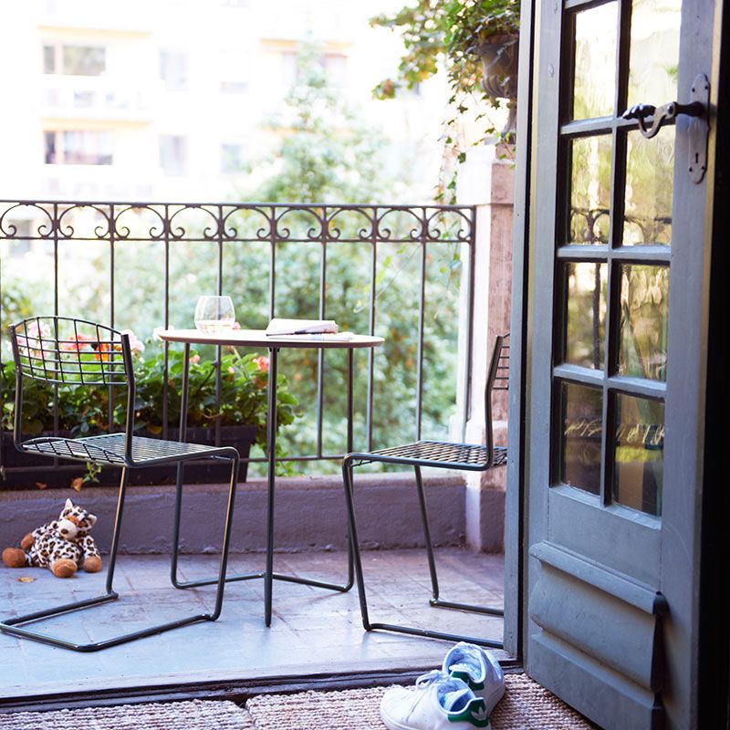 Bord High Tech 60 hvit laminat / varmforsinket stativ Grythyttan Stålmöbler