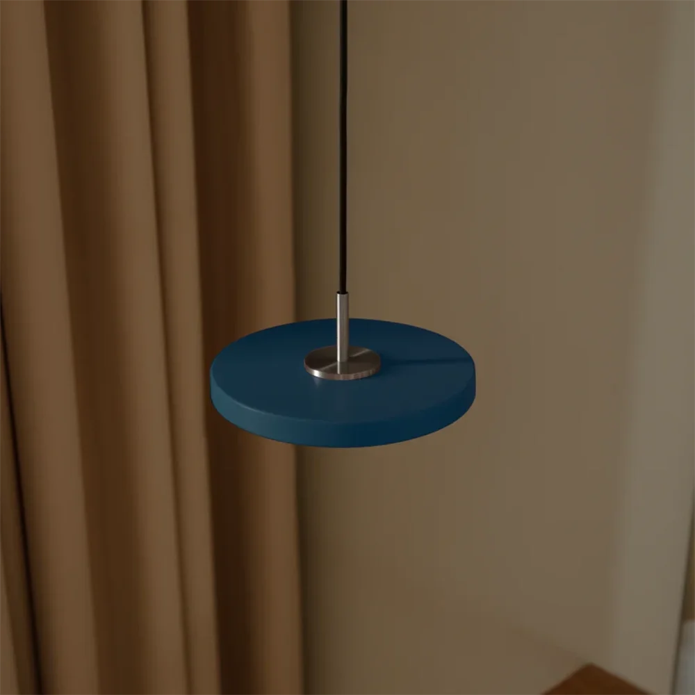 Asteria Micro Taklampe Ø15 cm Petrol Blue/Stål