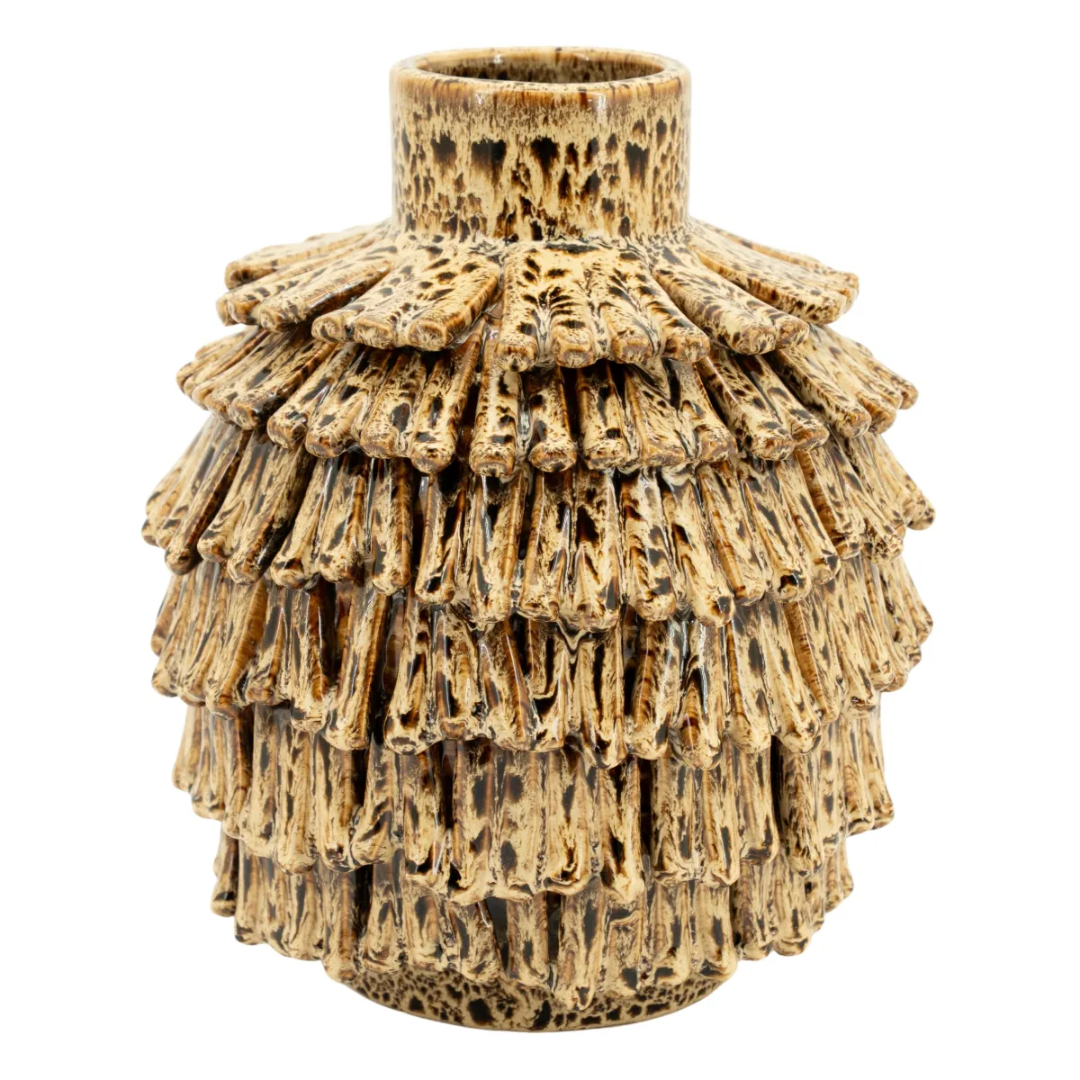 Frappe small Vase 23,5x23x26,5 cm Leirtøy Brun